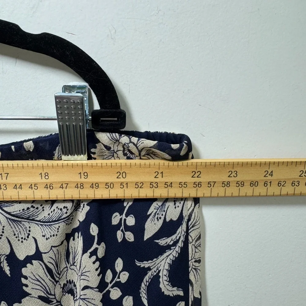 Lauren Ralph 100% Silk Floral Georgette Maxi Skirt Size 22W Cottagecore High Low